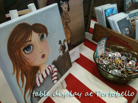 table display at portobello west craft market