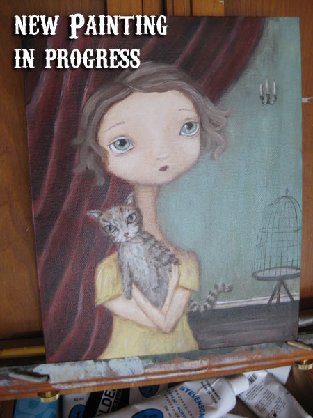 cat painting portrait